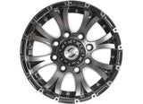 AX02660865BMFL Taskmaster Aluminum - 16X6 8X6.5 Black Machine