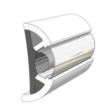 V21-3670WHA20D Taco Metals Rigid Rub Rail Arctic White 20