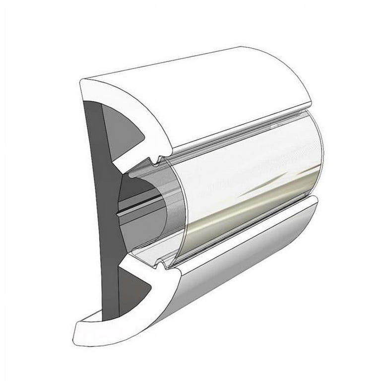 V21-3670WHA20D Taco Metals Rigid Rub Rail Arctic White 20
