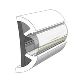 V21-3670WHA20D Taco Metals Rigid Rub Rail Arctic White 20