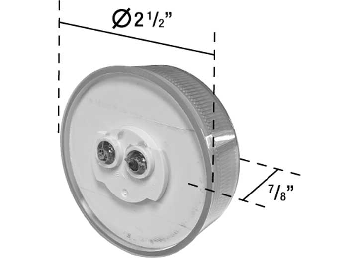 Uni-Bond Lighting LED2500C-6R - Clear Red