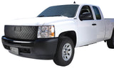 WF921-21 FIA Wft Sierra Hd 07-09 - Custom-fitting black grille and front-end cover on a white Sierra truck, providing enhanced protection and durability.