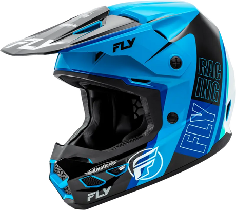 A00305702XL Fly Racing Kinetic Rally Helmet Blue/Black/White 2X - RV and Auto Parts