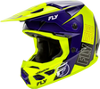 A0030579LG Fly Racing Kinetic Rally Helmet Hi-Vis/Blue/Black Lg - RV and Auto Parts