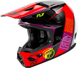 A0030620LG Fly Racing Kinetic Rally Helmet Red/Black/White Lg - RV and Auto Parts