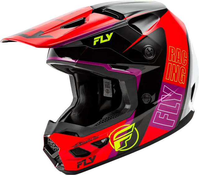 A0030620LG Fly Racing Kinetic Rally Helmet Red/Black/White Lg - RV and Auto Parts