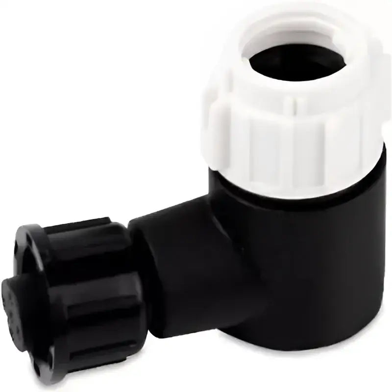 Black and white plastic elbow fitting for A06084 Raymarine Devicenet M Tost-Ng F Adap