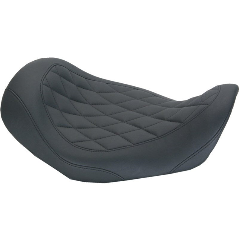 Mustang Motorcycle 76704 Mustang 06-17 Harley Dyna Wide Tripper Solo Seat Diamond Stitch- Black