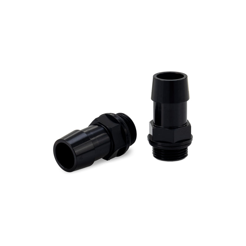 Mishimoto 2pcs. M20x1.5 3/4in Aluminum Catch Can Fitting - Black - Mishimoto
