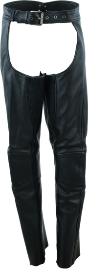 River Road Sierra Leather Chaps Black Womens - Large - 094451