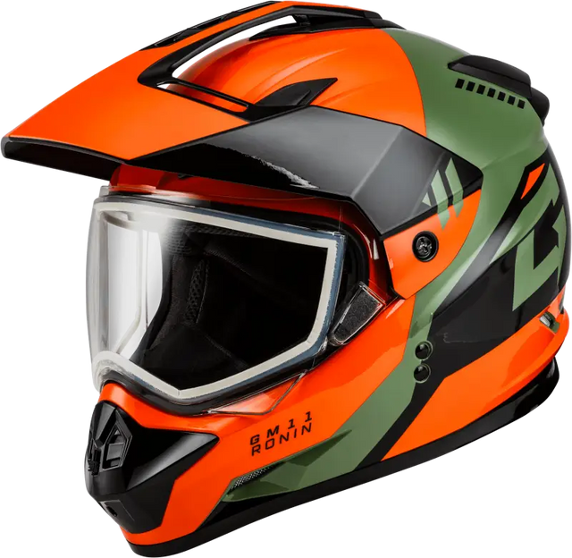 A11151183 Gmax Gm-11 Ronin Helmet Orange/Green/Black Xs - RV and Auto Parts