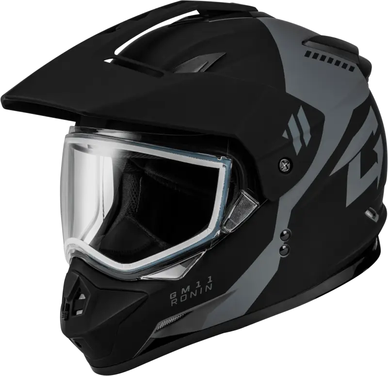 A1115816 Gmax Gm-11 Ronin Helmet Matte Black/Silver Lg - RV and Auto Parts