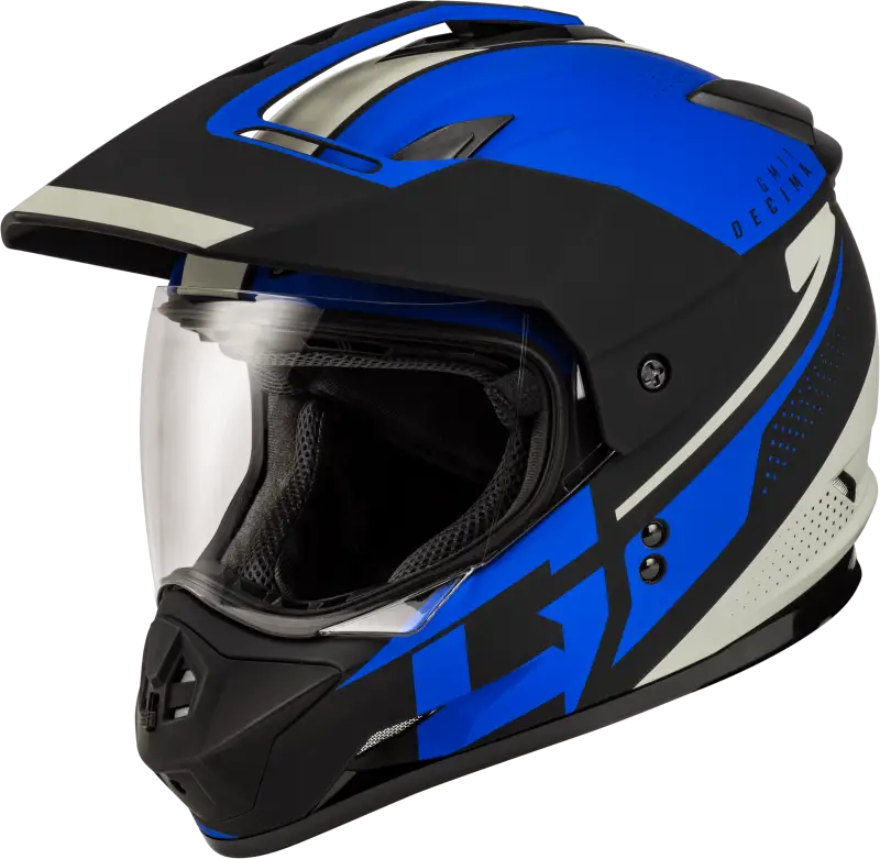 A1116118 Gmax Gm-11 Decima Helmet Matte Black/Blue 2X - RV and Auto Parts