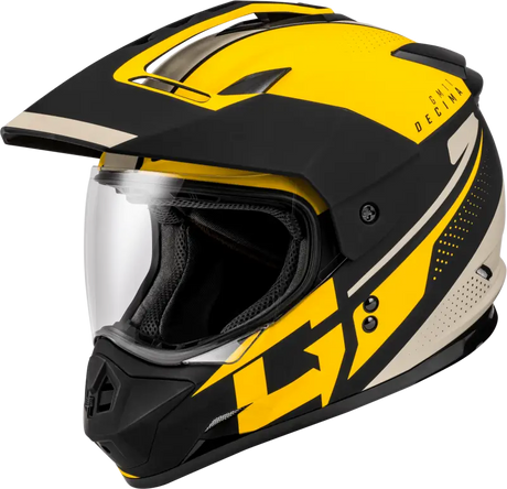 A11161224 Gmax Gm-11 Decima Helmet Matte Black/Yellow/Grey Sm - RV and Auto Parts