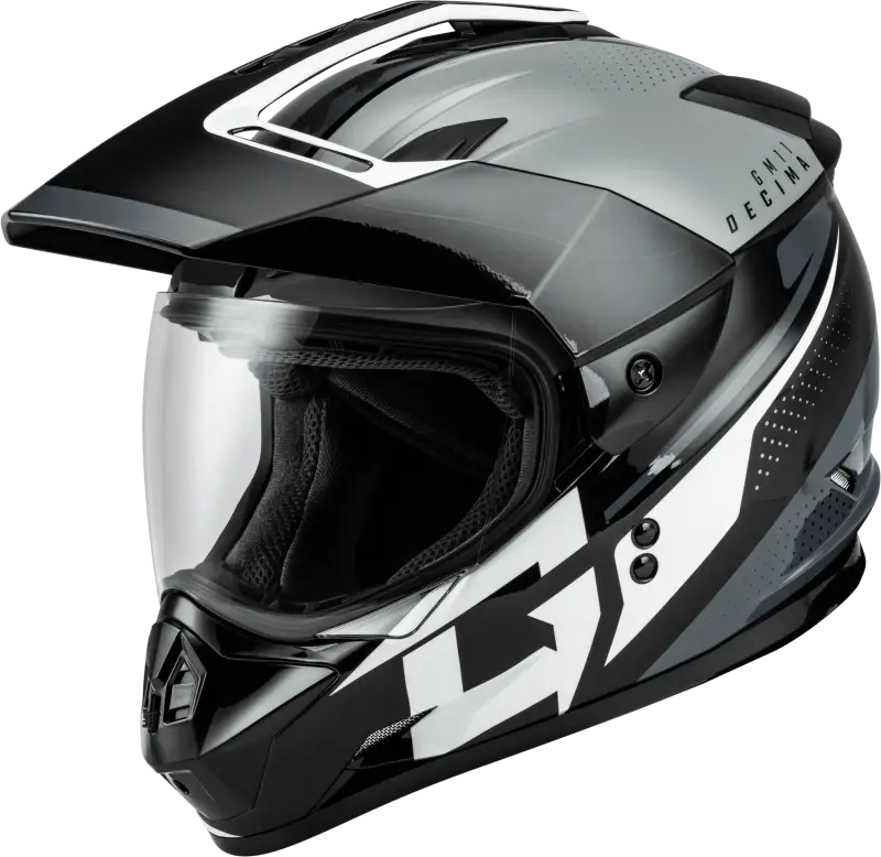 A1116455 Gmax Gm-11 Decima Helmet Black/Grey/White Md - RV and Auto Parts