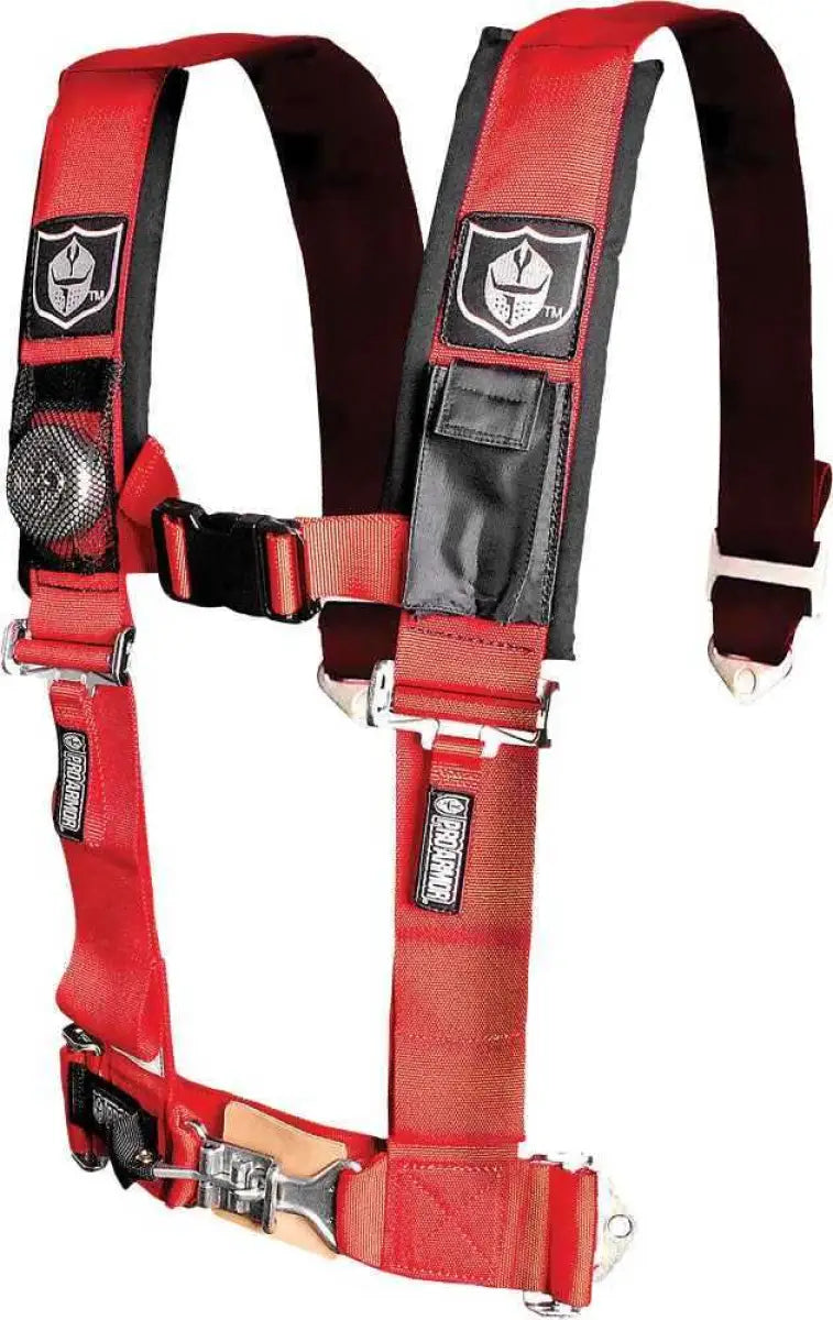A114230RD 4pt Harness 3" Pads Red
