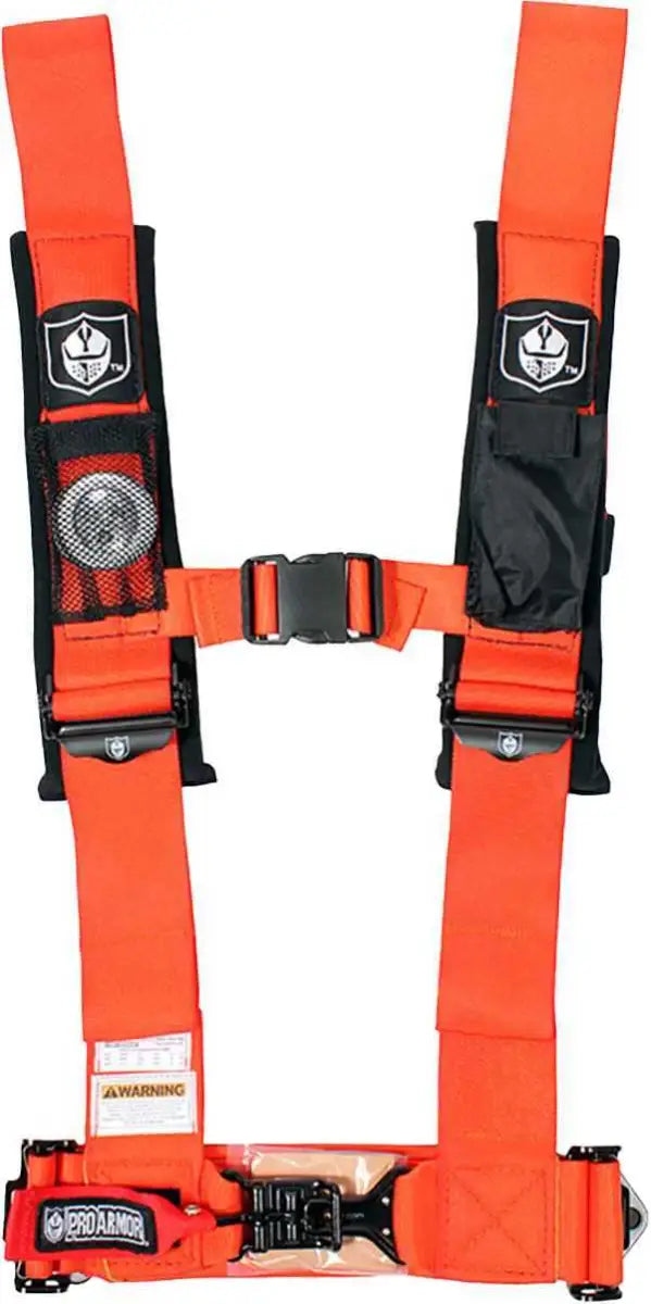 A115230OR 5pt Harness 3" Pads Orange Orange