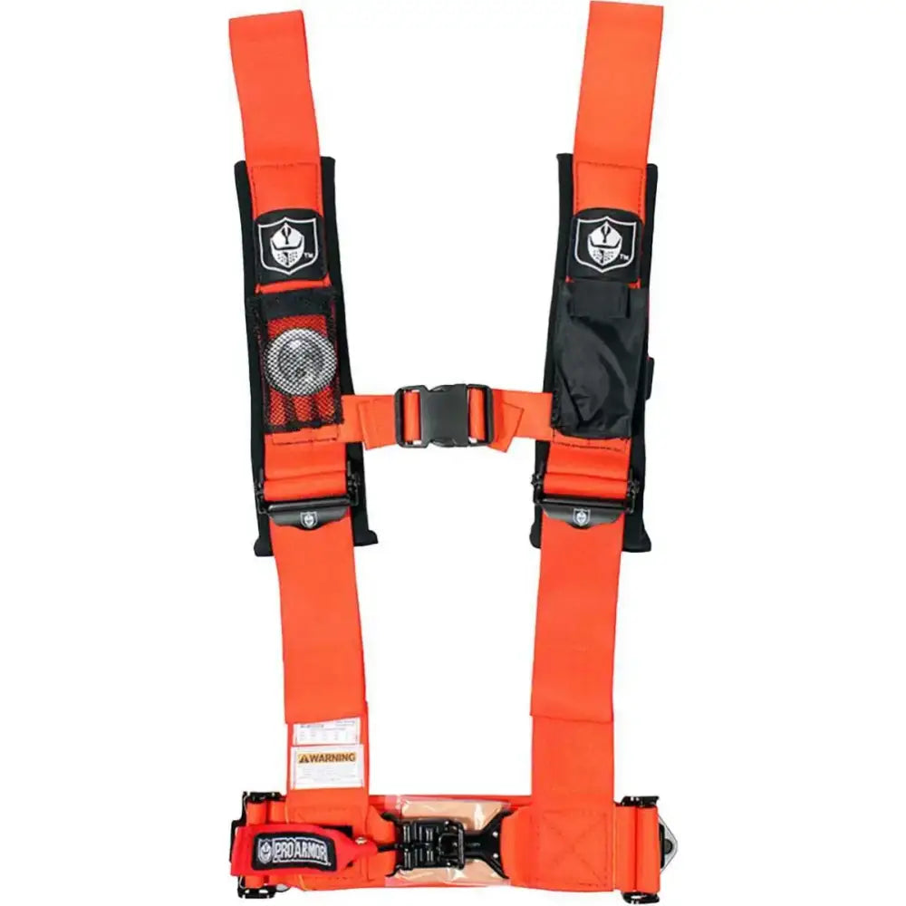 A115230OR 5pt Harness 3" Pads Orange Orange