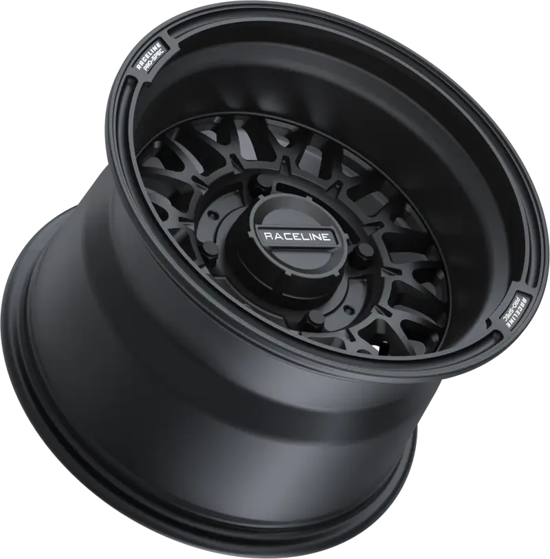 Black Raceline Omega 15x10 wheel on the Raceline Omega product page