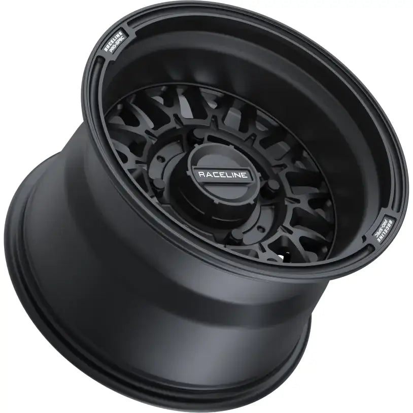 Black Raceline Omega 15x10 wheel on the Raceline Omega product page