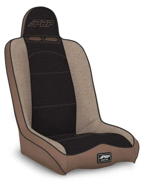 PRP Seats A140110-64 PRP Daily Driver High Back Suspension Seat (Two Neck Slots) - Tan / Black