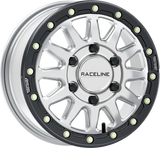 A14SB-56560+74 Raceline Alpha Bdlk 15X6.5 6/139.7 (+74Mm) Silver/Blk - RV and Auto Parts