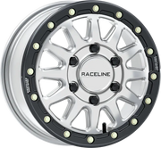 A14SB-56560+74 Raceline Alpha Bdlk 15X6.5 6/139.7 (+74Mm) Silver/Blk - RV and Auto Parts
