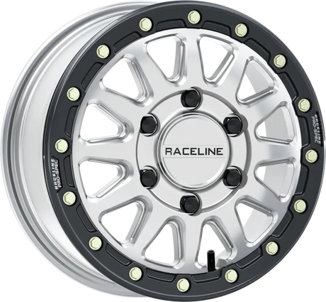 A14SB-56560+74 Raceline Alpha Bdlk 15X6.5 6/139.7 (+74Mm) Silver/Blk - RV and Auto Parts