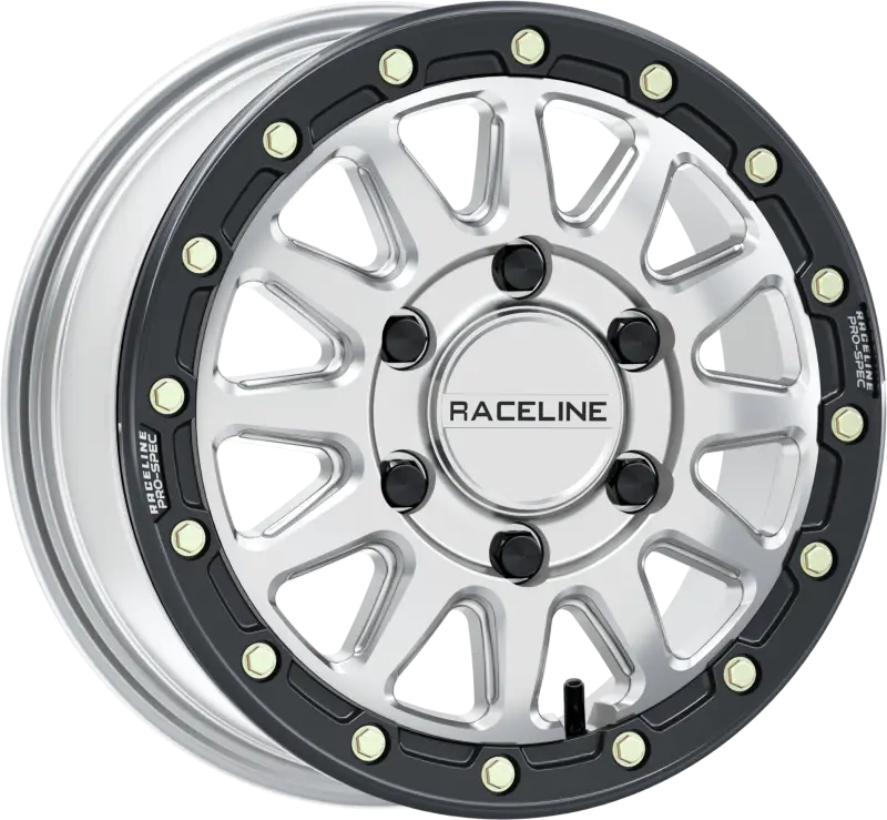 A14SB-56560+74 Raceline Alpha Bdlk 15X6.5 6/139.7 (+74Mm) Silver/Blk - RV and Auto Parts