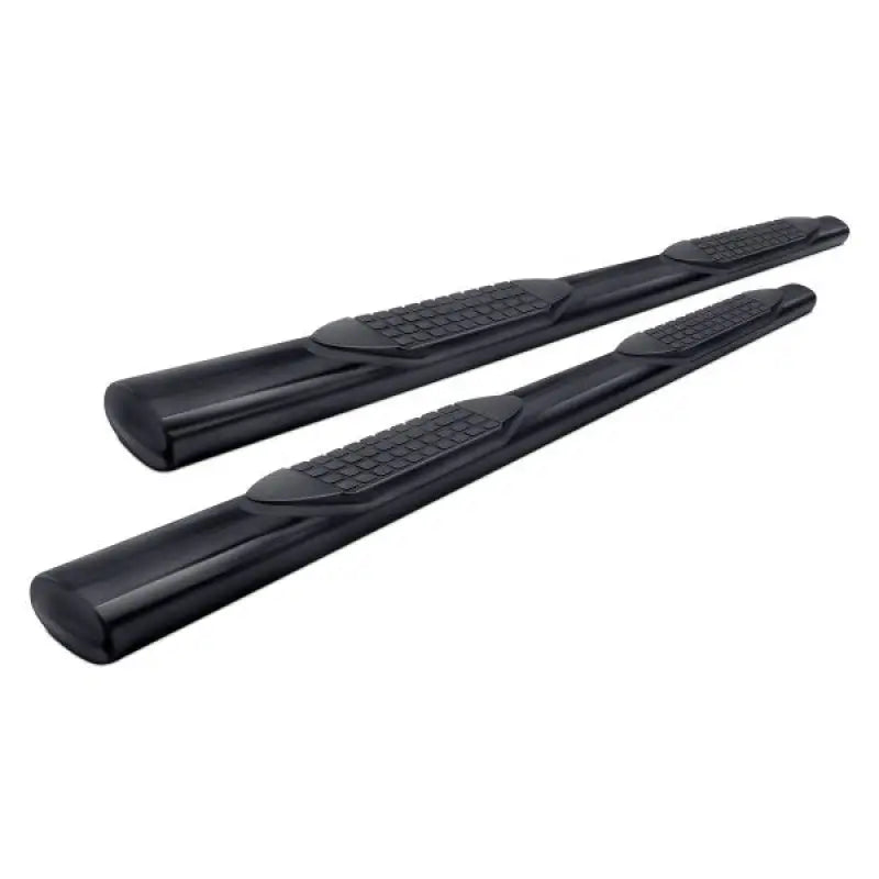 A1518B Trailfx oval straight side bar black truck side steps for easy access