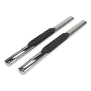 Chrome side step bars with black pads for Tundra Double Cab and Tundra Double models