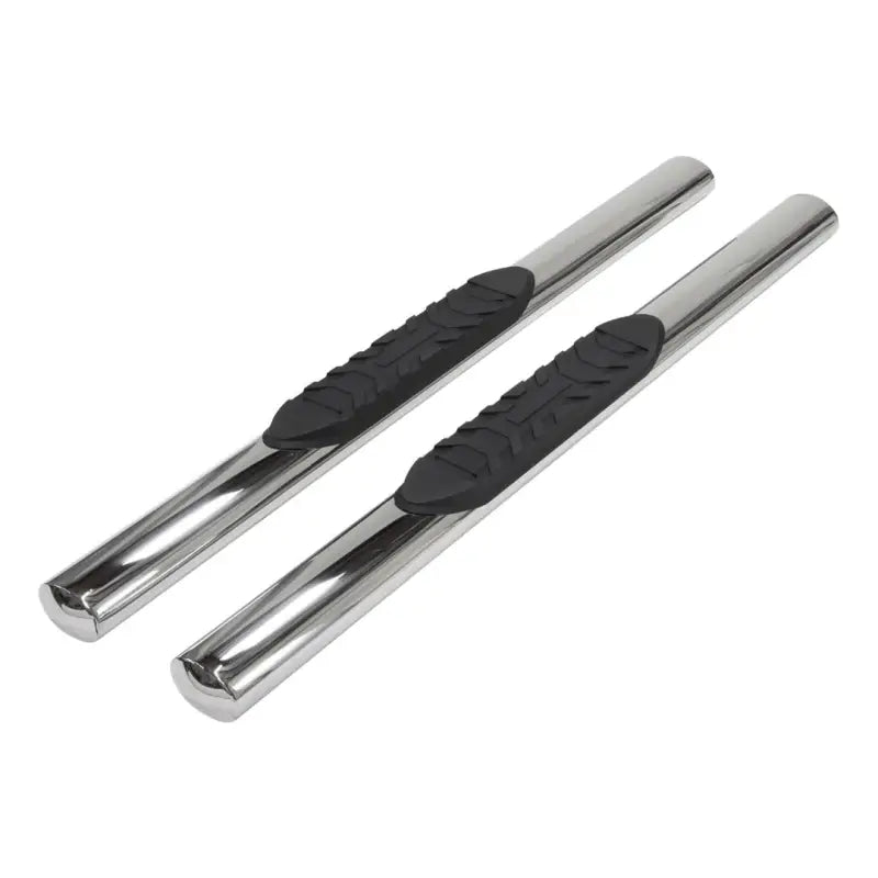 Chrome side step bars with black pads for Tundra Double Cab and Tundra Double models