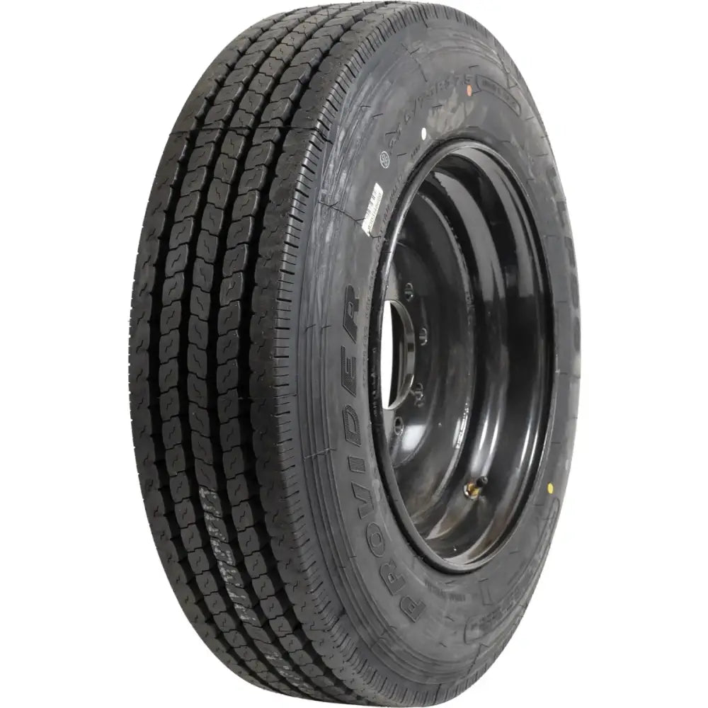 Black tire on wheel for A215H 8H19BV Taskmaster St215/75R17.5 trailer load