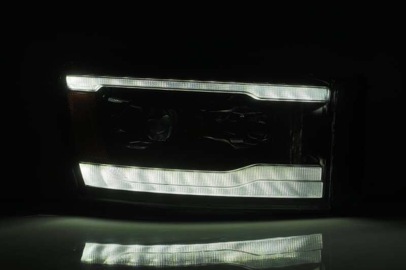 AlphaRex 880535 880535 AlphaRex 06-08 Dodge Ram 1500HD LUXX LED Projector Headlights Plank Style Black w/Seq Signal/DRL