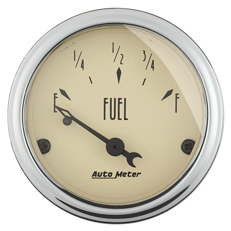 AutoMeter 1815 Autometer 2-1/16in Antique Beige 0E to 90F Electric Fuel Level Gauge