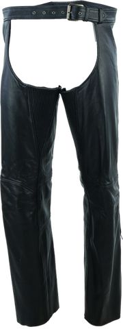 River Road Plains Leather Chaps Black - 3XL - 094423