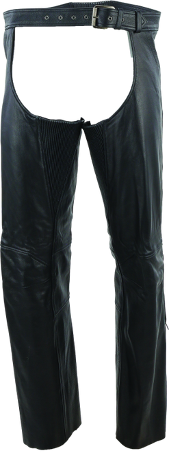 River Road Longhaul Leather Chaps Black - 2XL - 094442
