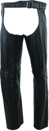 River Road Longhaul Leather Chaps Black - 3XL - 094443