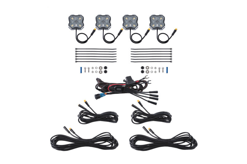 Diode Dynamics Stage Series Single Color LED Rock Light - White Diffused M8 (4-pack) - DD7442