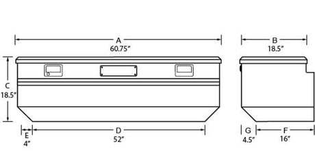 Tradesman Aluminum Flush Mount Truck Tool Box (60in.) - Black - 79460T