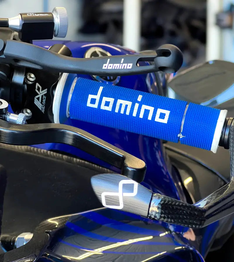A450 Road Racing Grips Blue/White Pair