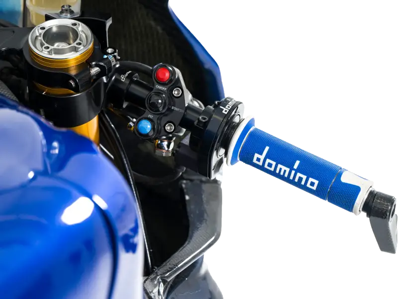 A450 Road Racing Grips Blue/White Pair