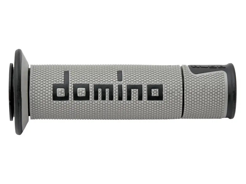 A450 Road Racing Grips Grey/Black Pair - DOMINO RACING