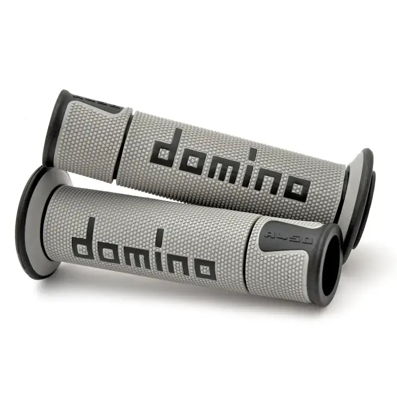 A450 Road Racing Grips Grey/Black Pair - DOMINO RACING