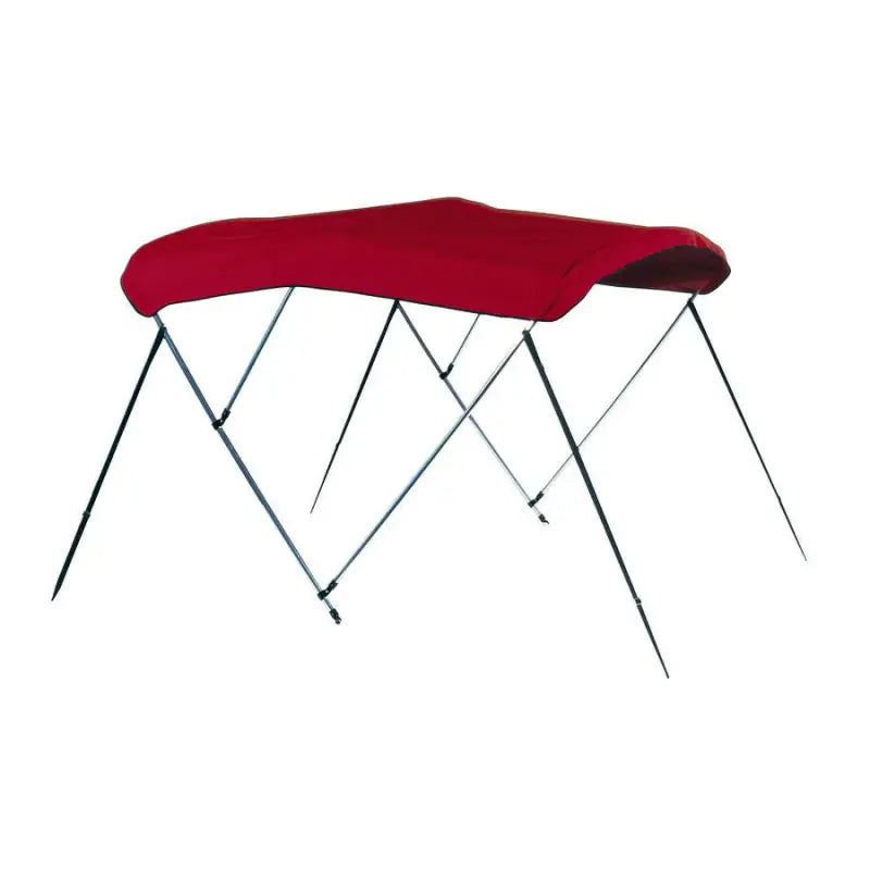 Red boat canopy with metal frame for 4669U W Boot Sunbrella Carver 3 Bow
