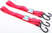 Powertye 2" Fat Straps Straps/Tie-Downs 28621 - Red TIE-Down Cam S-Hook 1.5 X5.5 Pair