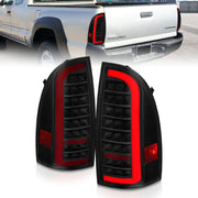 ANZO 311428 ANZO 05-15 Toyota Tacoma Full LED Tail Lights w/Light Bar Sequential Black Housing Smoke Lens