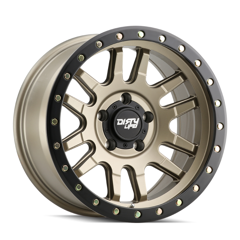 Dirty Life 9309-7983MGD0 Dirty Life 9309 Canyon Pro 17x9/6x139.7 BP/0mm Offset/106mm Hub Satin Gold Wheel - Beadlock