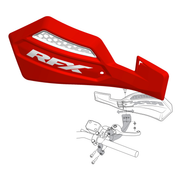 RFX Race Series Handguards Fxgu 30100 55RD - Red Handguard Inc Mount Kit