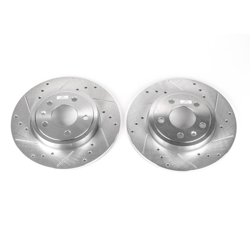 PowerStop EBR1006XPR Power Stop 05-09 Audi A4 Rear Evolution Drilled & Slotted Rotors - Pair - EBR1006XPR